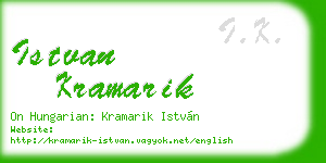 istvan kramarik business card
