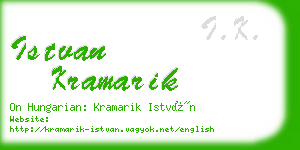 istvan kramarik business card